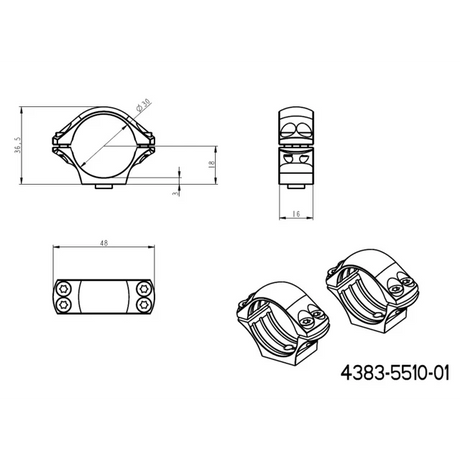 30 mm optikakinnitus | pikk Picatinny QD taktikaline alus 
