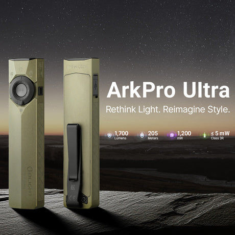 Olight ArkPro Ultra | lame 4-in-1 EDC taskulamp | 1.700 lm - Olive Green