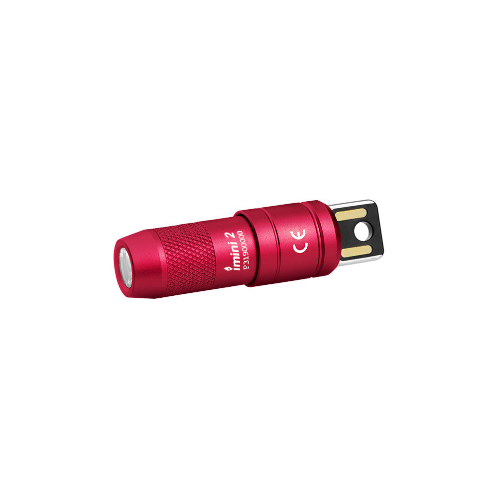 Olight imini 2 | mini taaslaetav võtmehoia taskulamp | 50 lm - Passionate Red