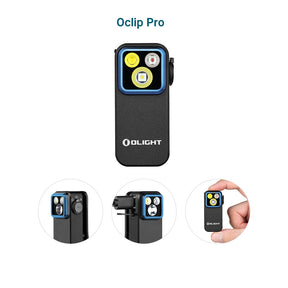 Olight Oclip Pro | multifunktsionaalne klambriga taskulamp | 500 lm - Black