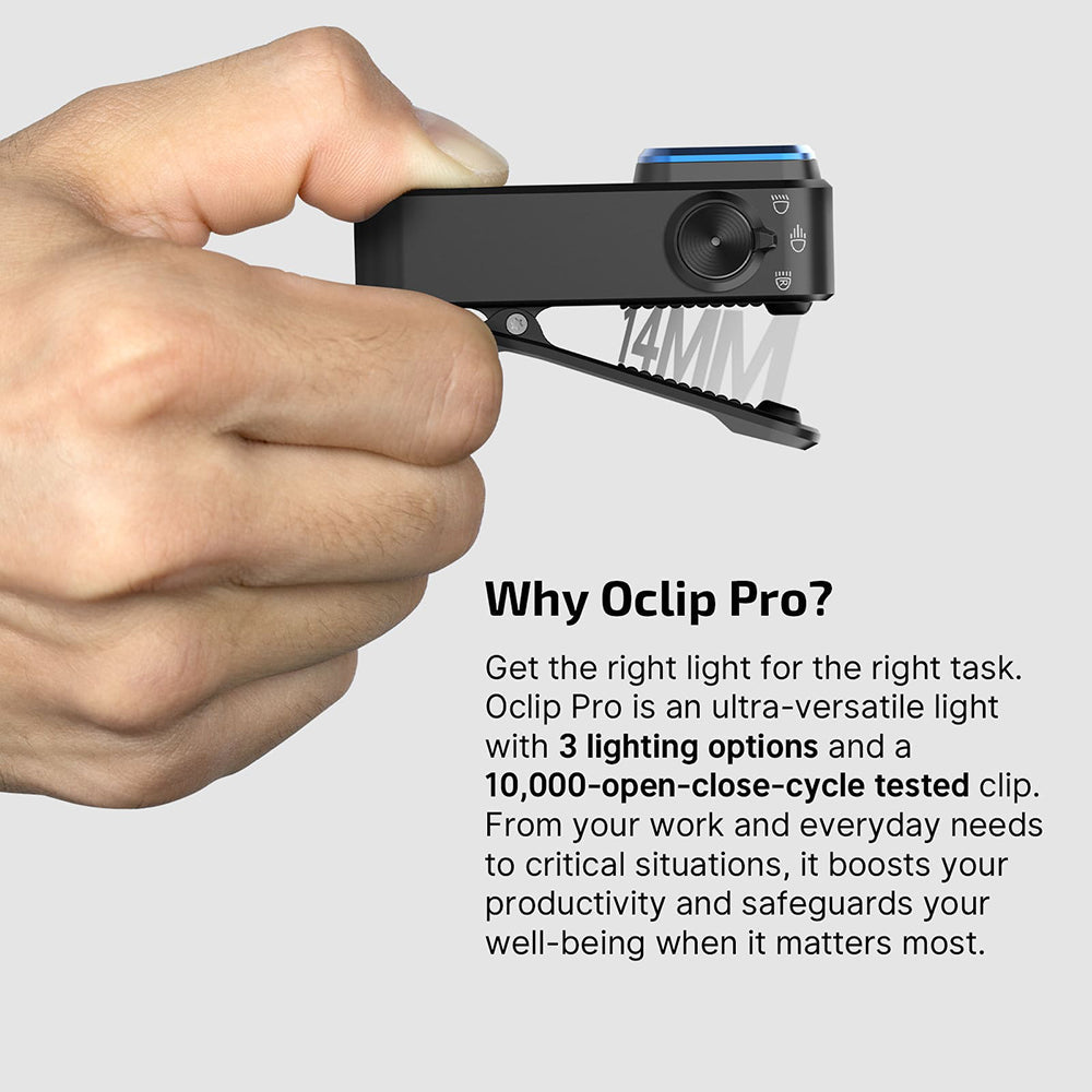 Olight Oclip Pro | multifunktsionaalne klambriga taskulamp | 500 lm