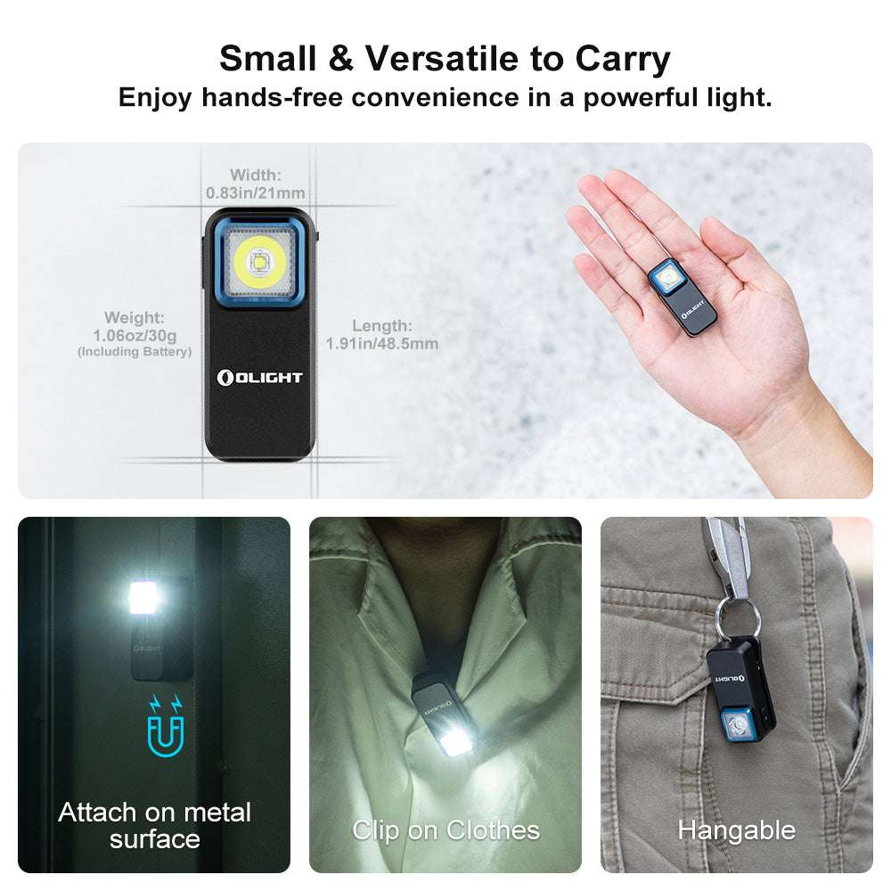 Olight Oclip | laetav EDC klambrivalgusti | 300 lm - Must