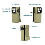 Olight Oclip Ultra | 3-in-1 klambriga EDC-valgusti | 530 lm - Oliivroheline