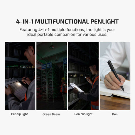 Olight O’Pen 3 | multifunktsionaalne penlight | 120 lm + roheline laser - Must