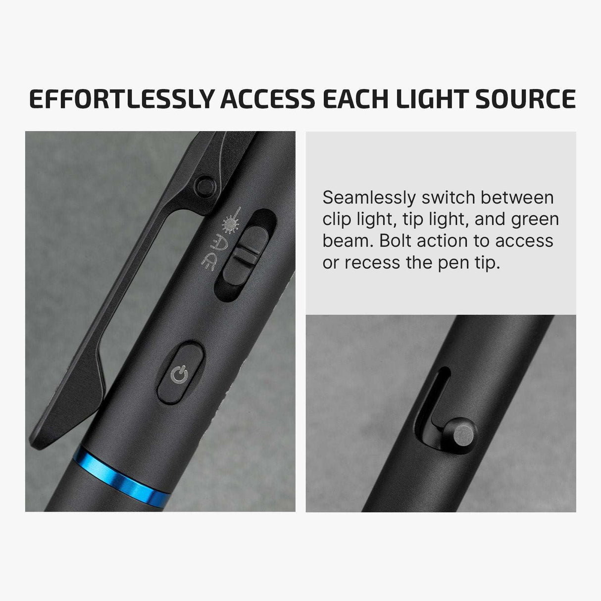 Olight O’Pen 3 | multifunktsionaalne penlight | 120 lm + roheline laser - Must