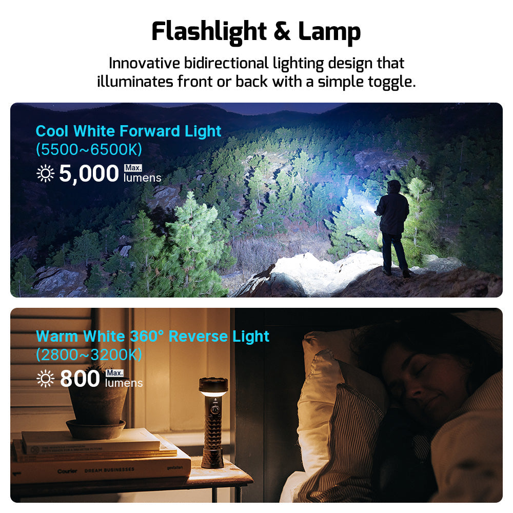 Olight Prowess | taskulamp with bidirectional lighting | 5.000 lm