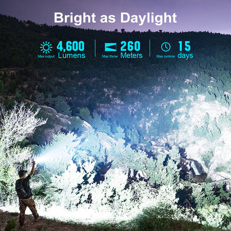 Olight Seeker 4 Pro | suure võimsusega taskulamp | 4.600 lm