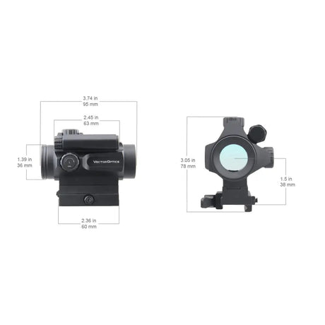 Vector Optics Nautilus 1x30 Scope Double Reticle punatäppsihik